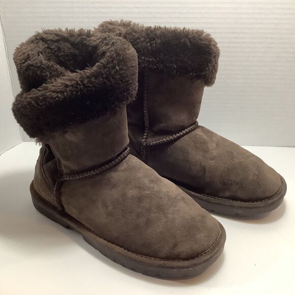 Lamo Essential Ankle Boots Size 5 Water/Stain Resistant Suede Faux Fur Cuff - Picture 4 of 4